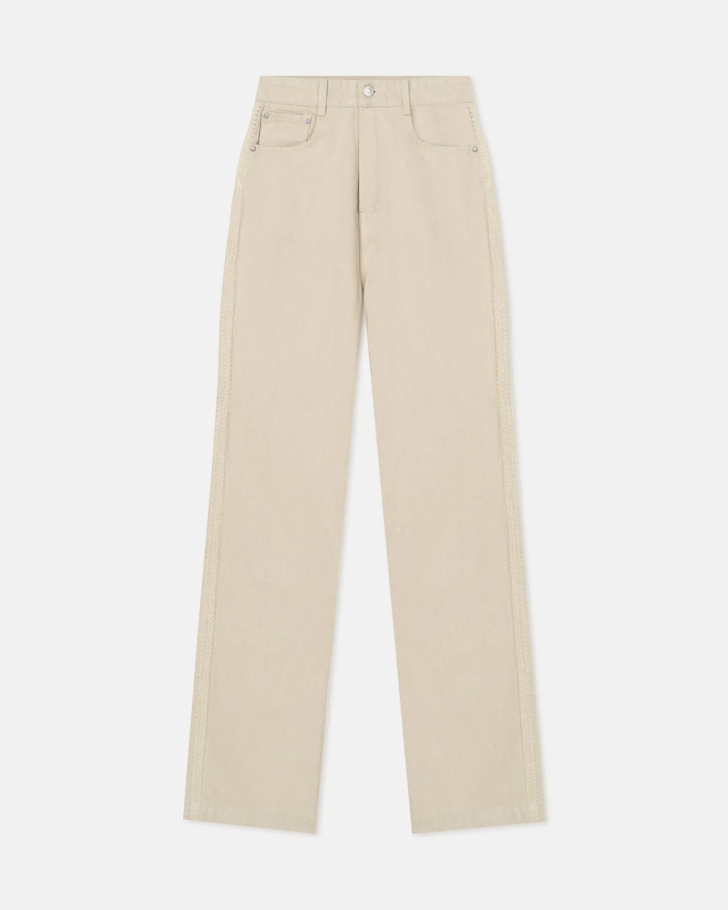 Seldes - Crochet-Trimmed Jeans - Beige Ultra Soft Inner Layer