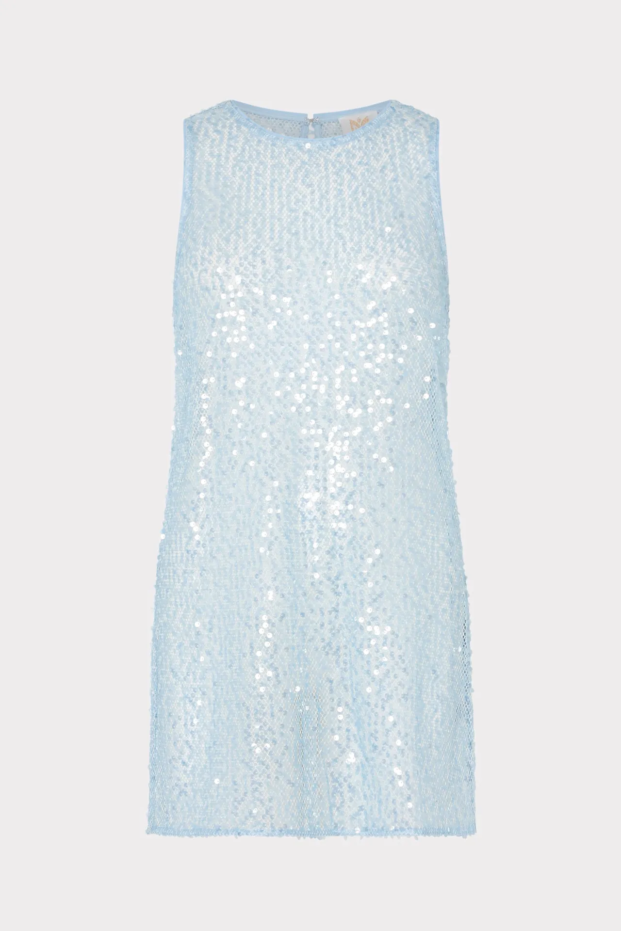 Full Coverage Fit Sequin Mesh Mini Cover-Up Dress