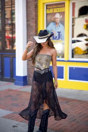 Fitted Tank EcoFriendlyMaterial Sierra Lace Maxi Skirt - Black