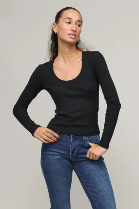 Sirena Rib Long Sleeve Tee Stretch Fit Engineering