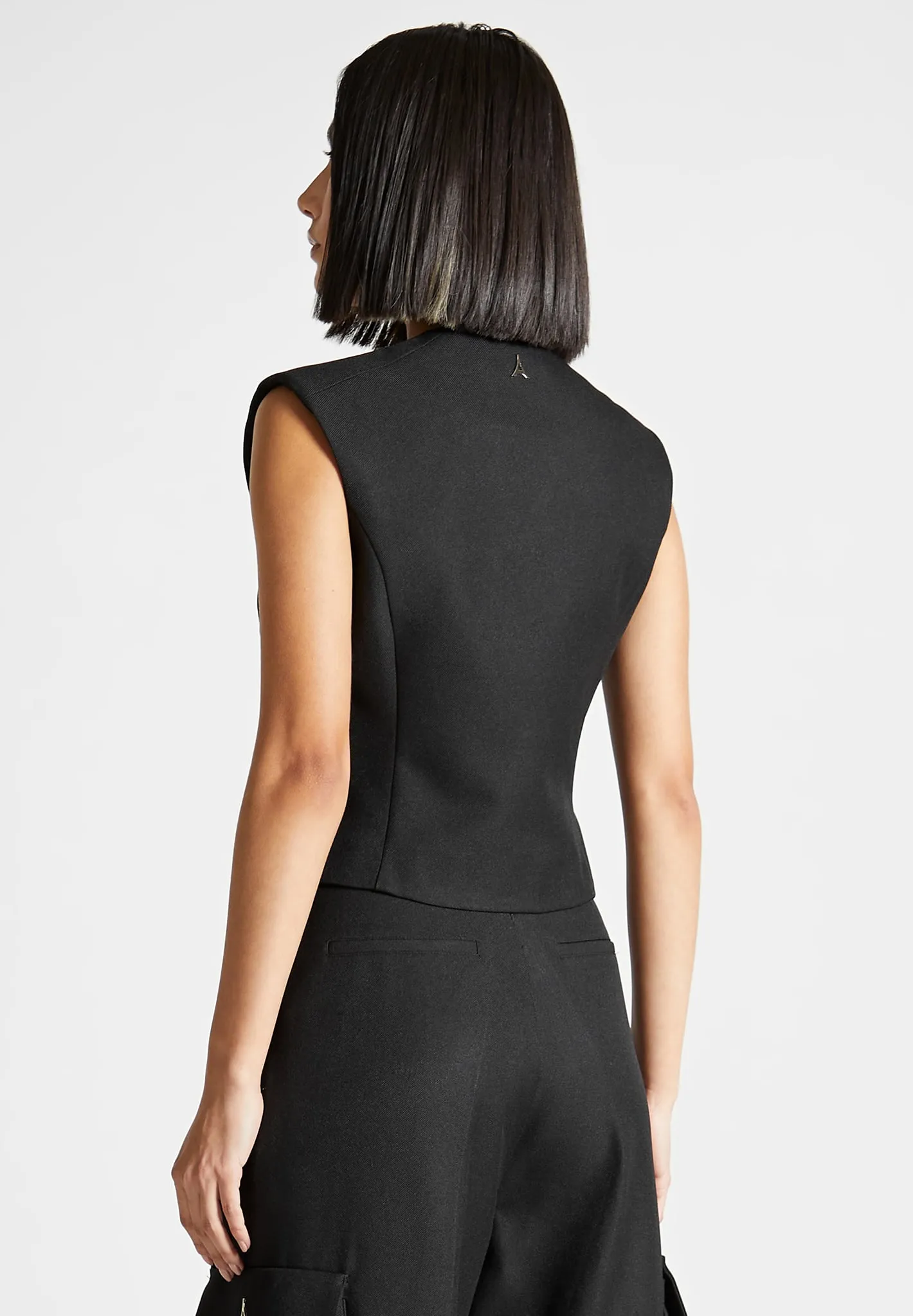 Dapper Layer Laurence - Tailored Wrap Waistcoat - Black