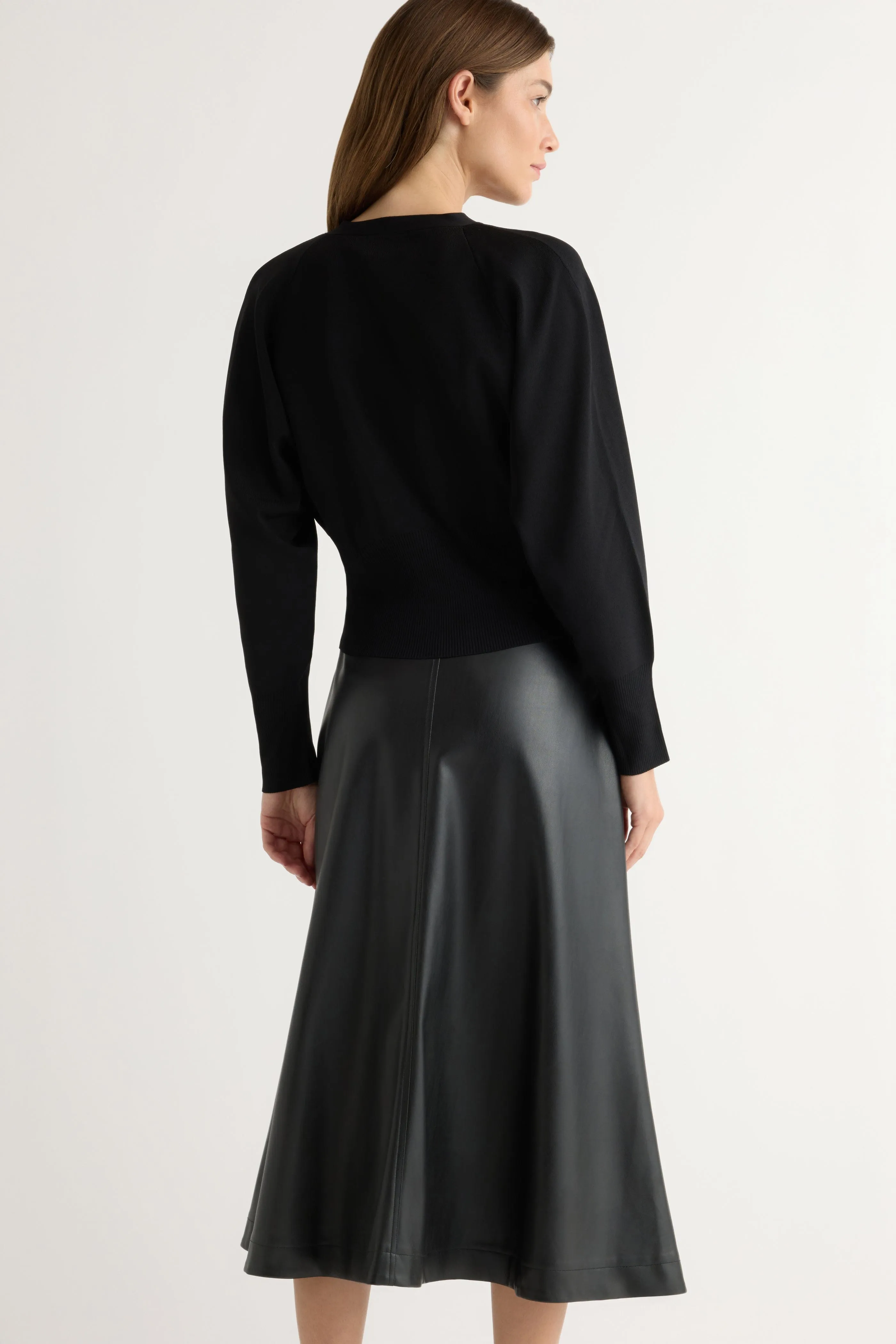 Harley A-Line Vegan Leather Skirt A line Cozy Vibes