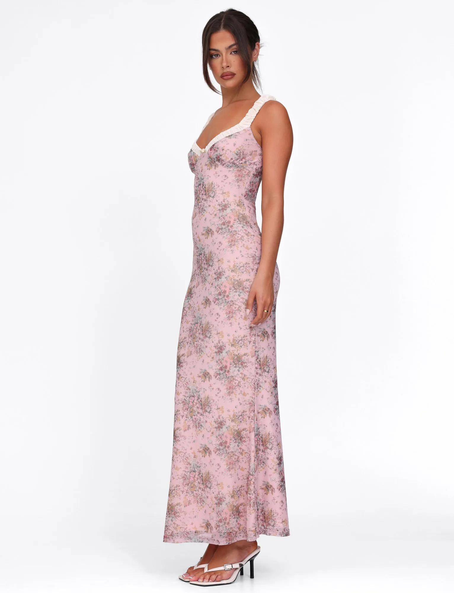 AMARAN DRESS - PINK : CAMO FLORAL Flower Soft Day Romance