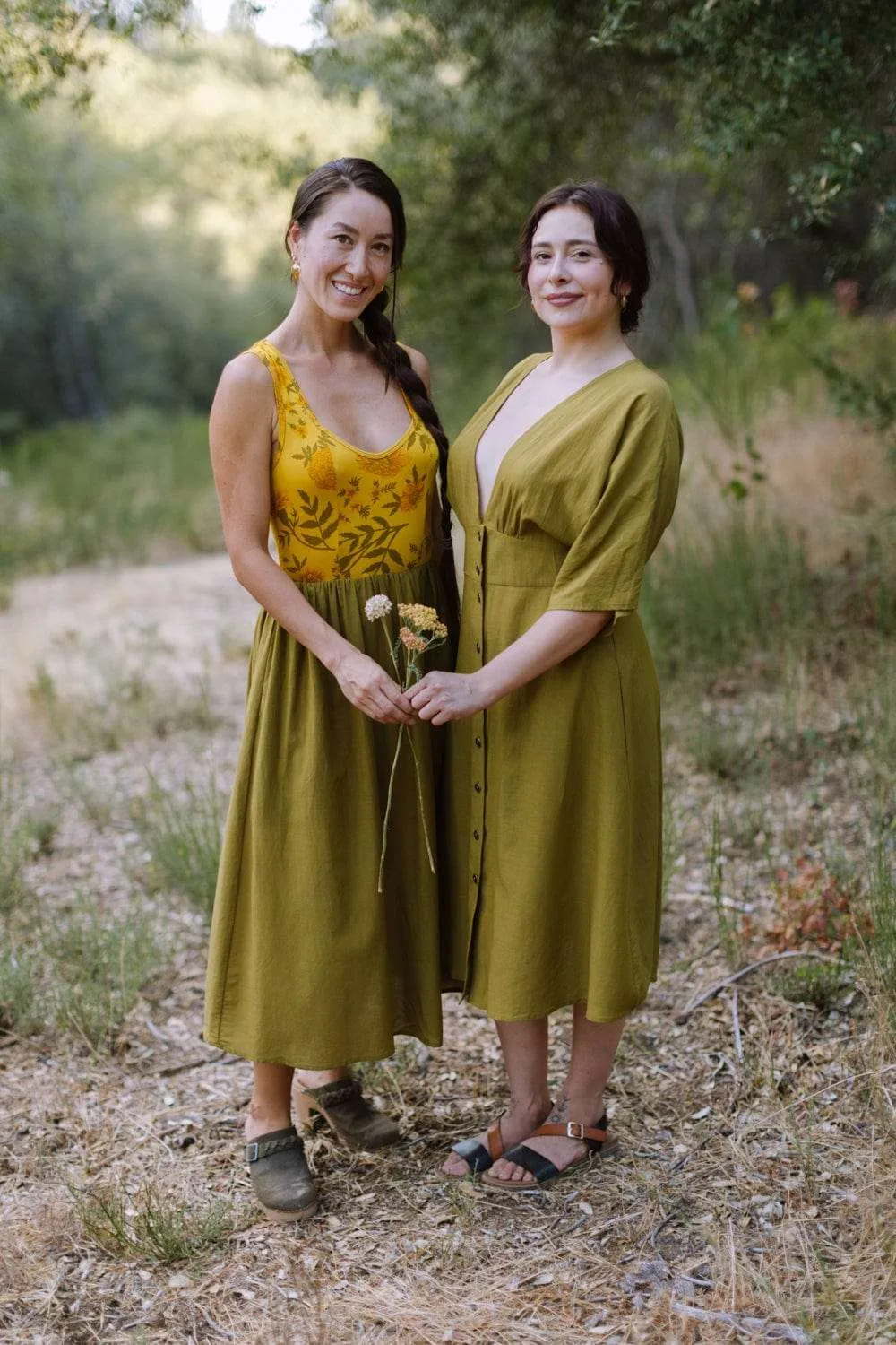 Finley Dress in Pea Soup Soft Composition