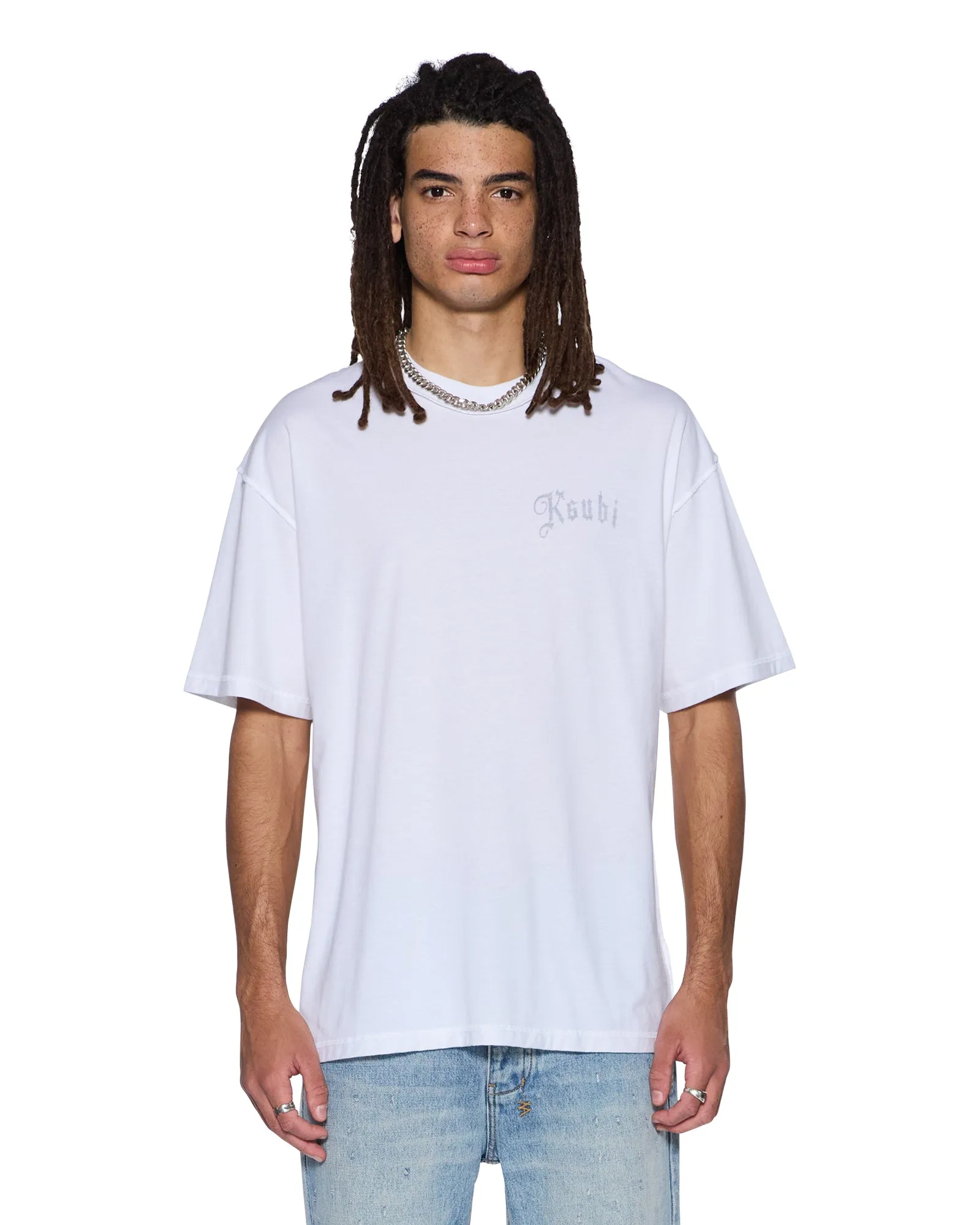 TRUCKSTOP ECKESS SS TEE SLUB WHITE Best Seller Heathered Texture