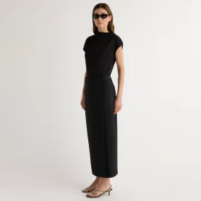 Spencer Wrap Maxi Skirt Ventilated Slits