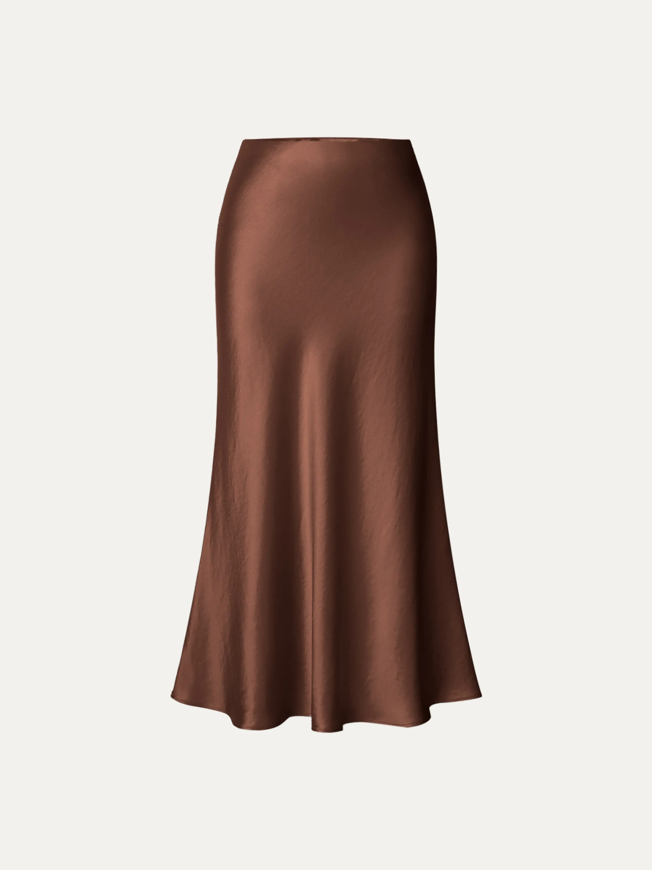 Silk-Like Bias-Cut Slip Skirt ReinforcedBeltLoops