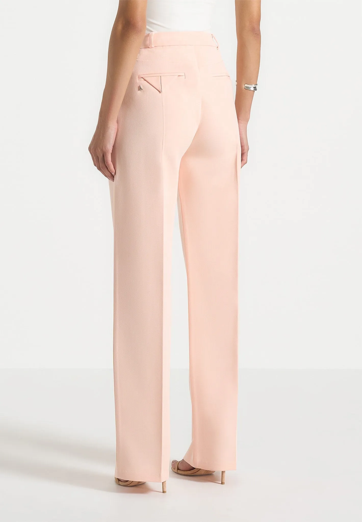 Elegant Tailoring Chilly Day Layer Julie - Tailored Twin Pleat Trousers - Peach