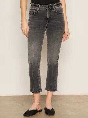 Astra Kick Crop Jean Washed Black Denim Everyday Layer Slim Design