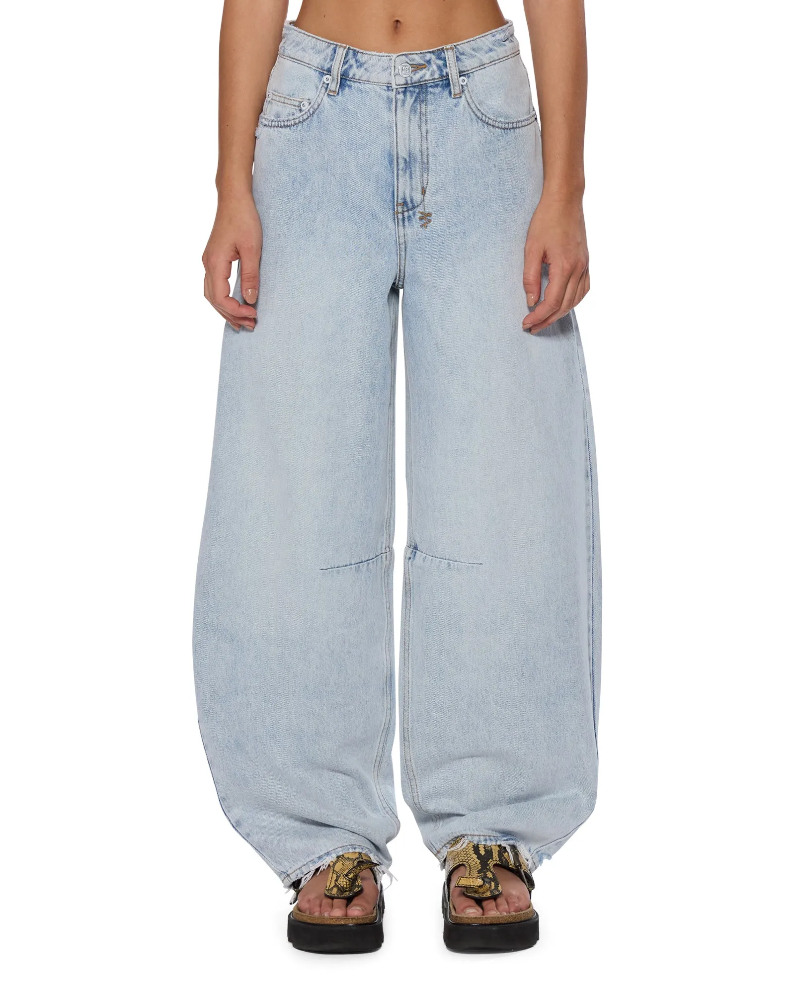 Seasonless wear Permanent Crease Retention BARREL JEAN STATIK