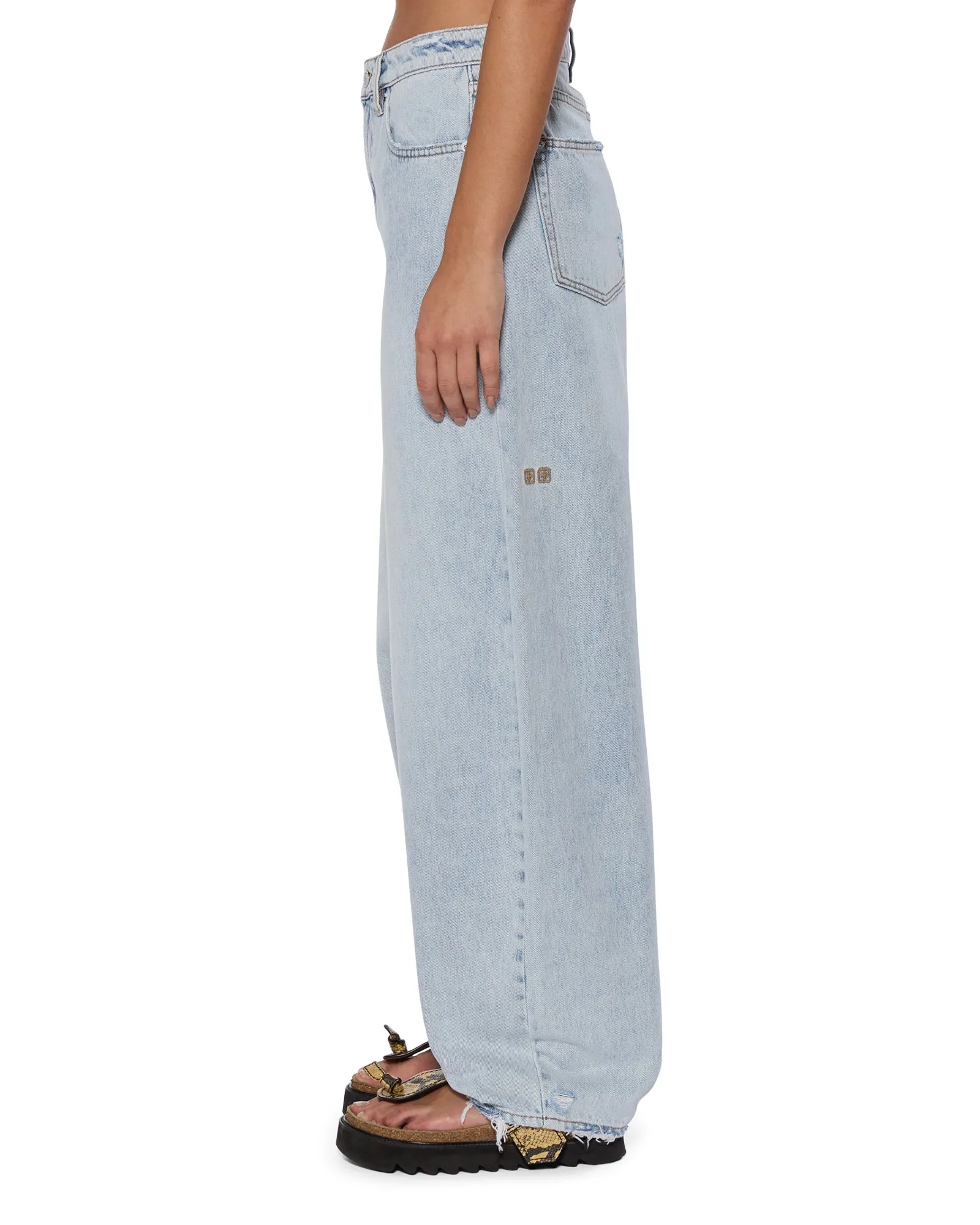 BARREL JEAN STATIK Smooth Creative Look Adult Fashion