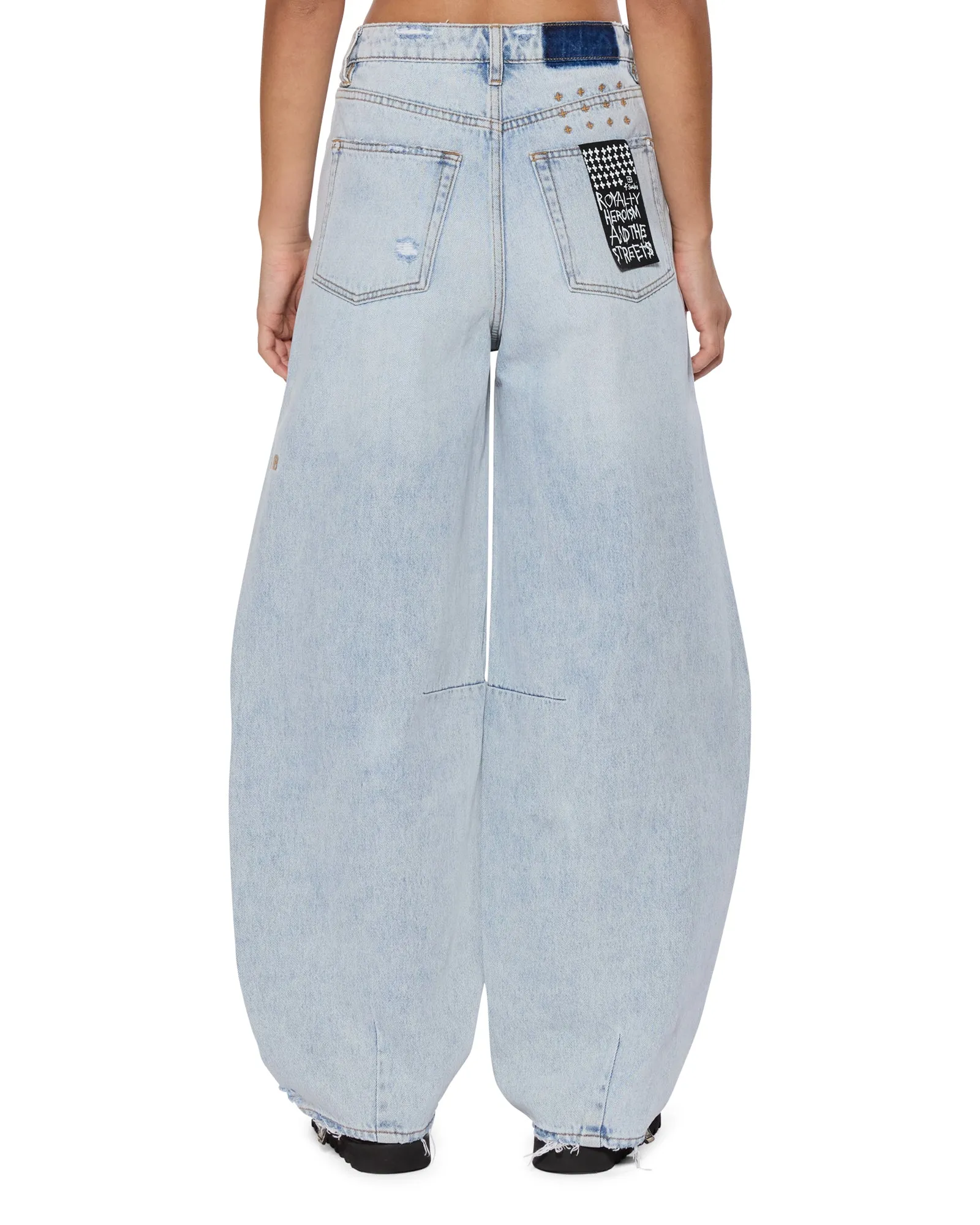 Effortless Style Light Fabric BARREL JEAN STATIK