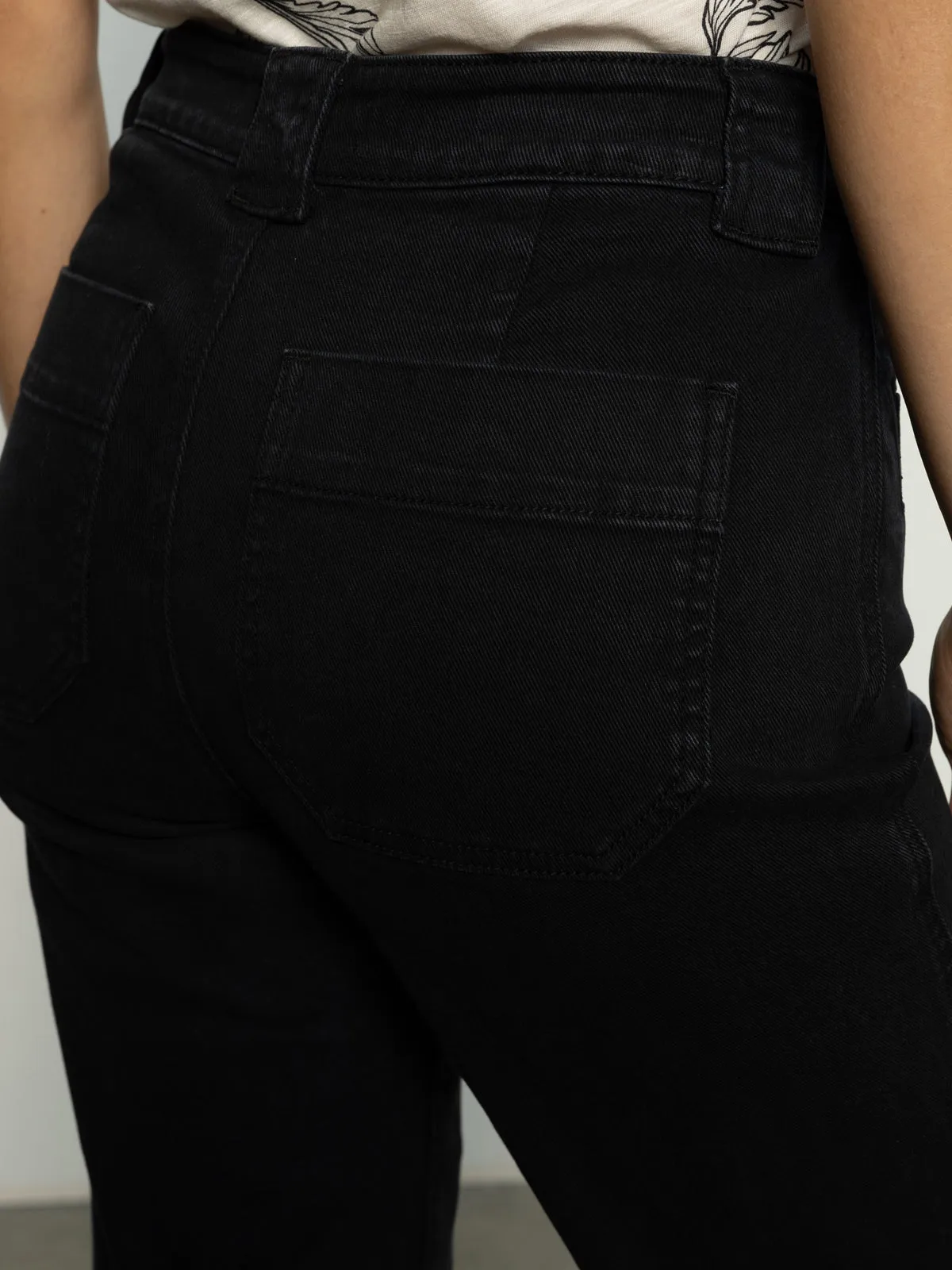 Voyage Standard High Rise Crop Pant Black Elegant Swim