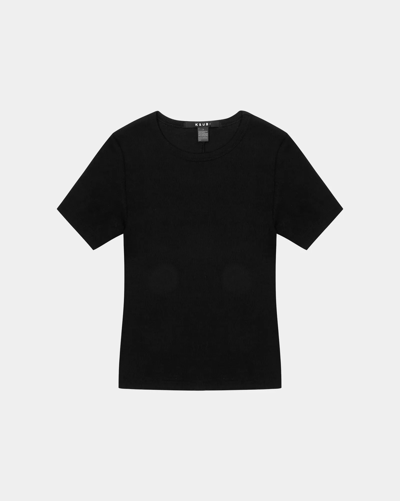 ARISE TEE BLACK Double Stitched Hem Bonded Hemline