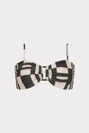 Flexible Bonding Seams Strappy-Details Barcelona Shimmer Puzzle Bandeau Top