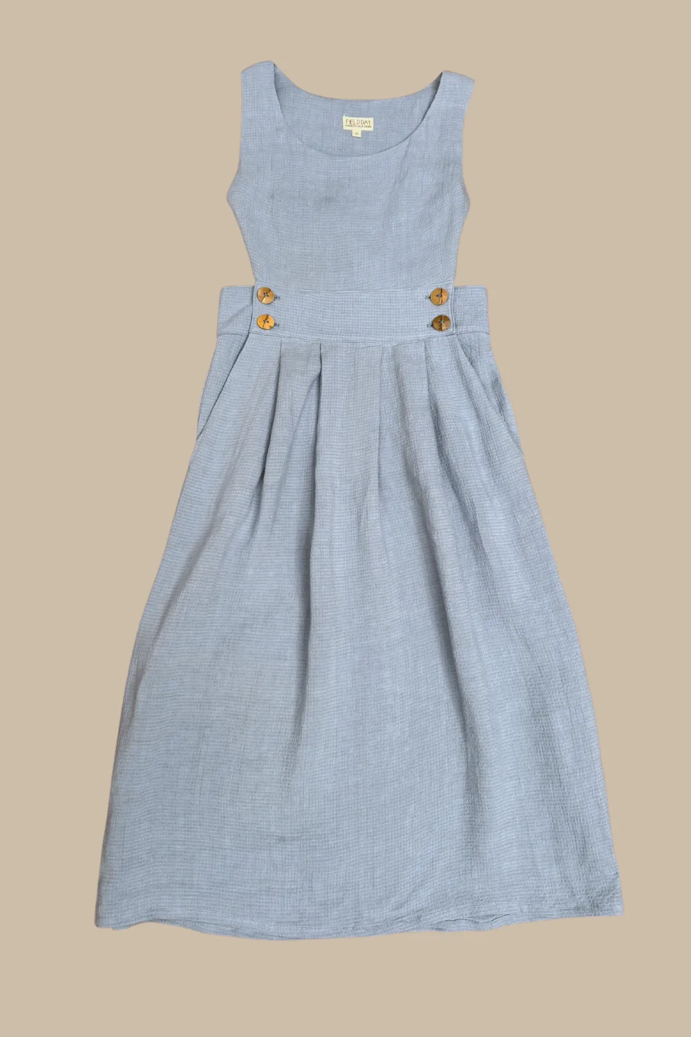 Silk Shine Pure Piece Brigid Jumper in BB Blue Texture Cotton