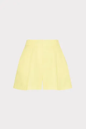 Wrinkle Resistant Finish RipstopFabric Linen Pleated Shorts