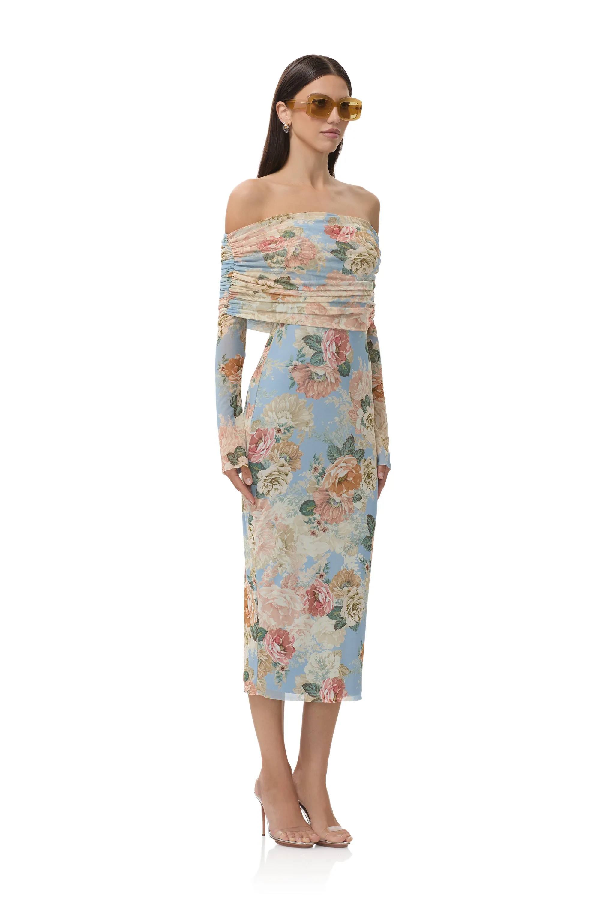 Style focused Cornelia Dress - Soft Slate Bloom
