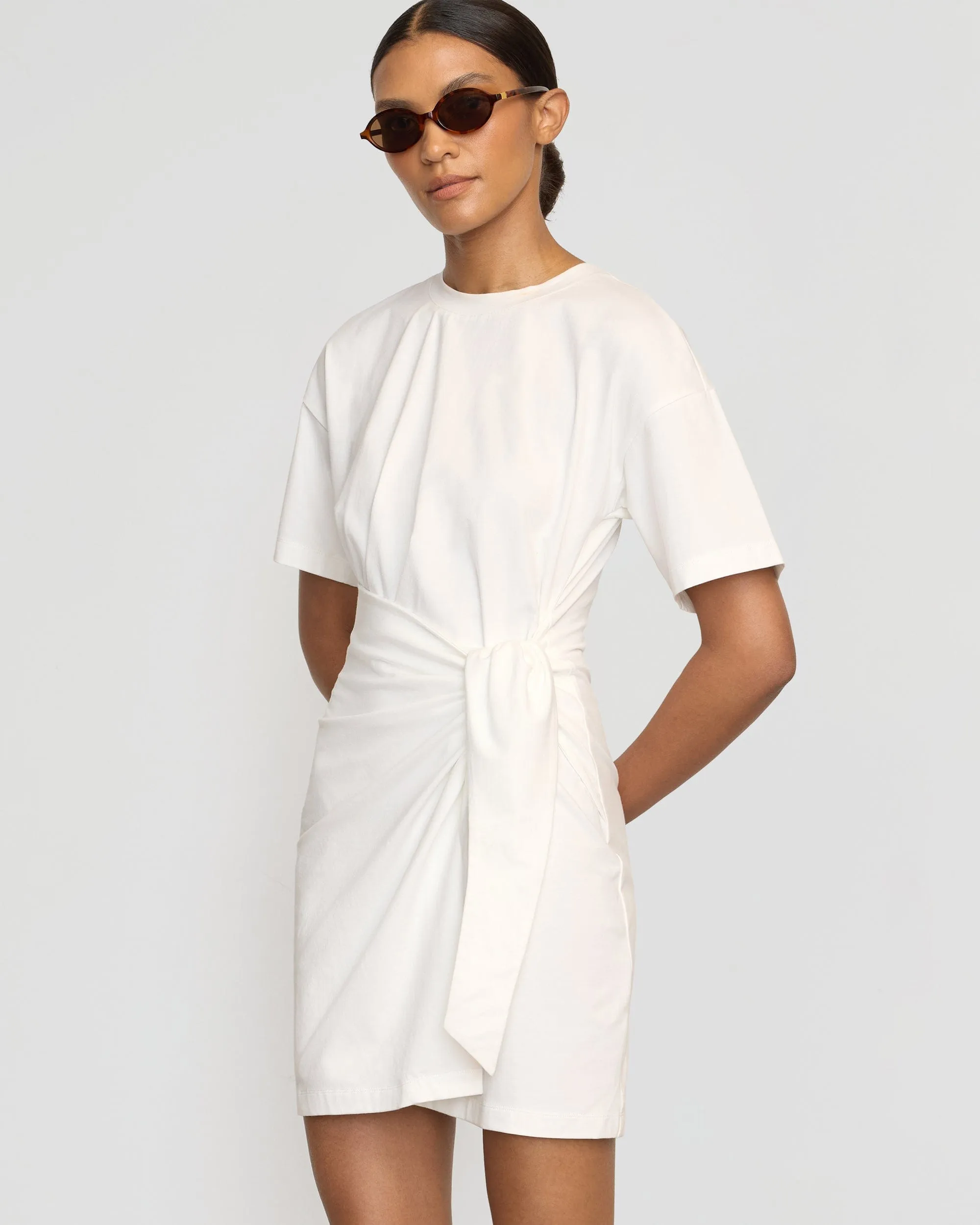 Mature Glam Timeless Touch Fallon Organic Cotton T-Shirt Wrap Dress