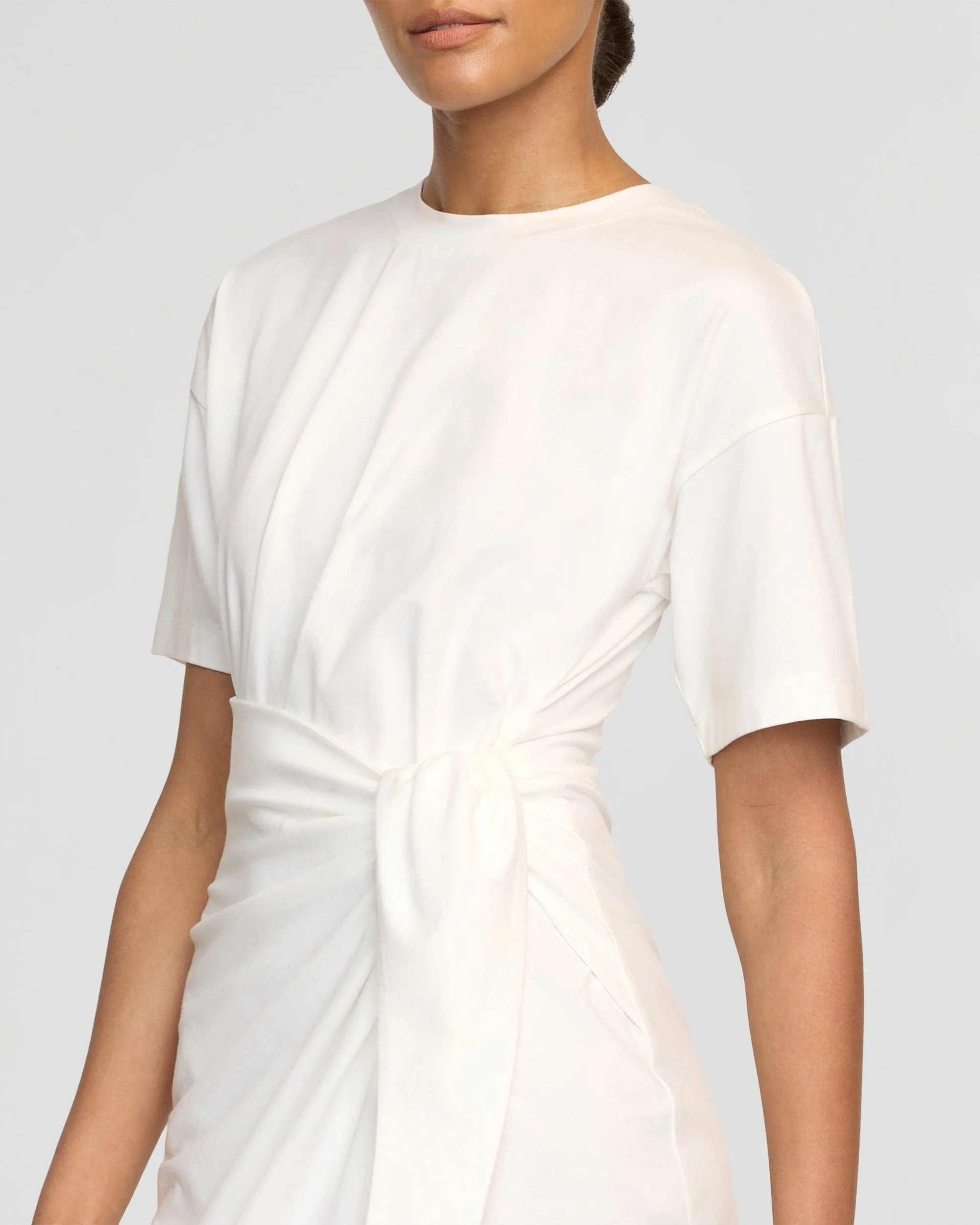 Cruise-Wear Effortless Layering Fallon Organic Cotton T-Shirt Wrap Dress