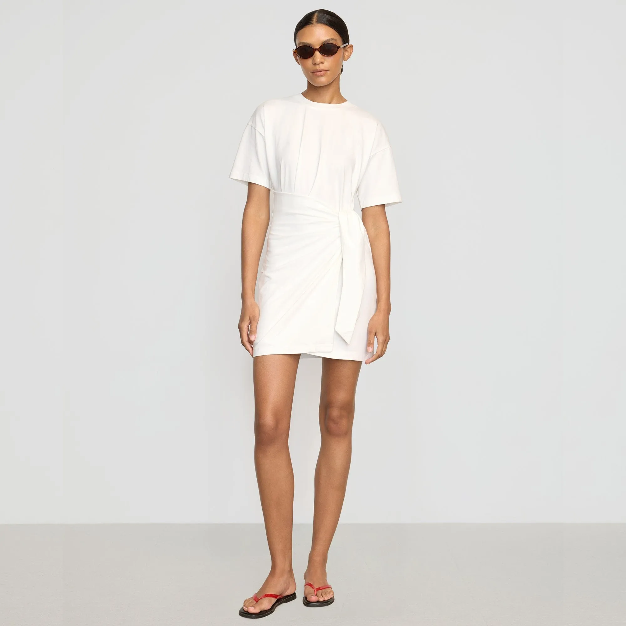 Fallon Organic Cotton T-Shirt Wrap Dress Stretchable Casual day-to-night piece