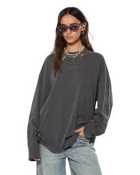 SOTT BOYFRIEND LS TEE CHARCOAL Quick Dry Performance Brushed Interior
