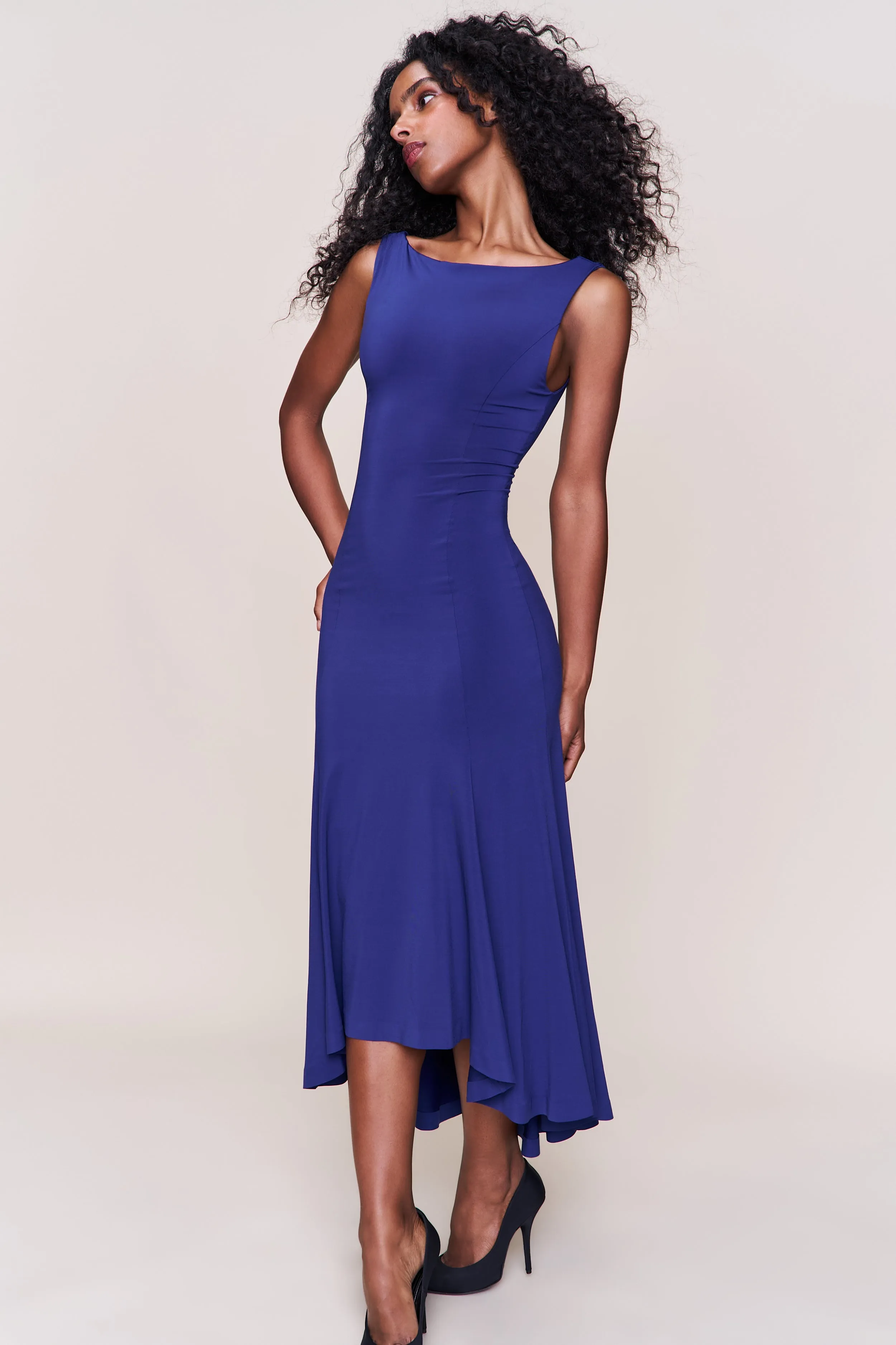 Seamless-Look Cozy Layer Daye Midi Dress