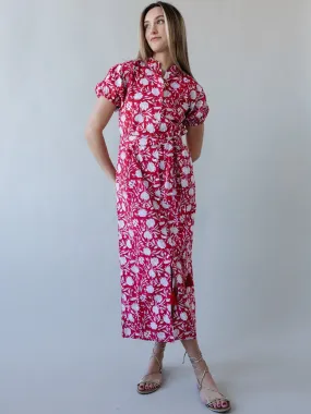 Maison De Frederic Red Maxi Dress Smooth Feel