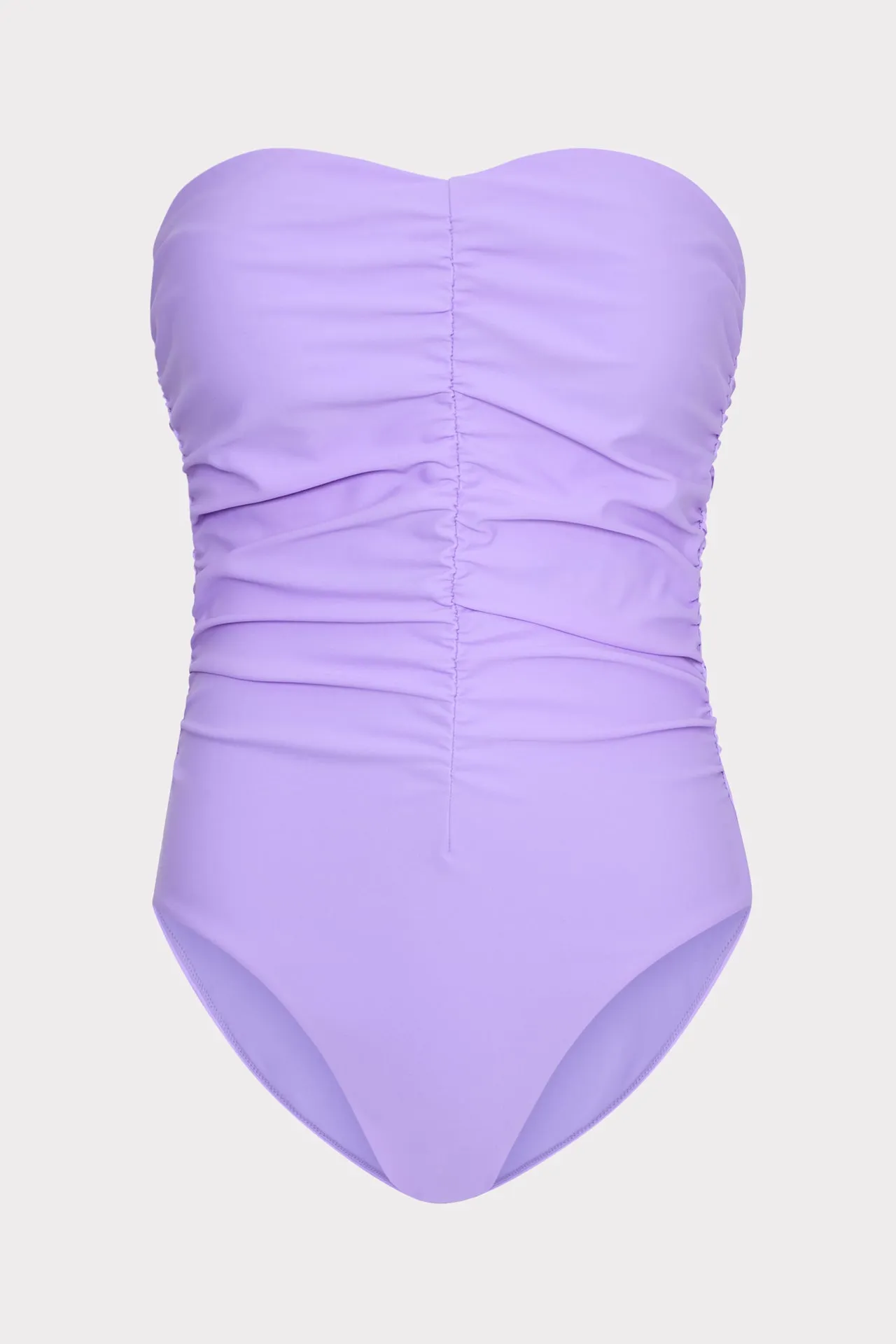 Temperature Regulating Design Solid Ruched One Piece