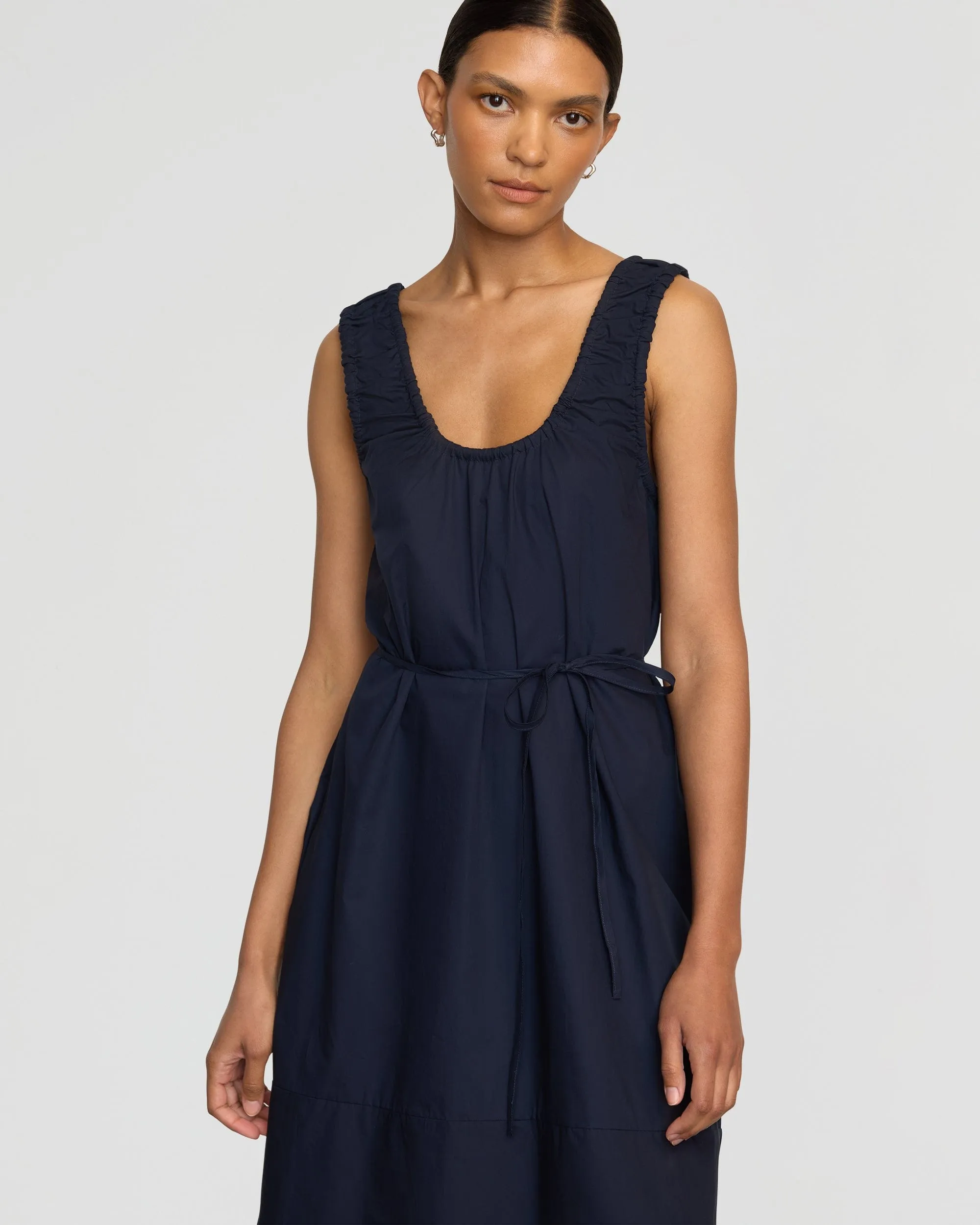 Travel-Style Travel Option Midori Organic Cotton U-Neck Dress