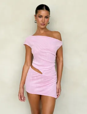 COBI MINI DRESS 2.0 - PINK : BABY PINK Natural Texture