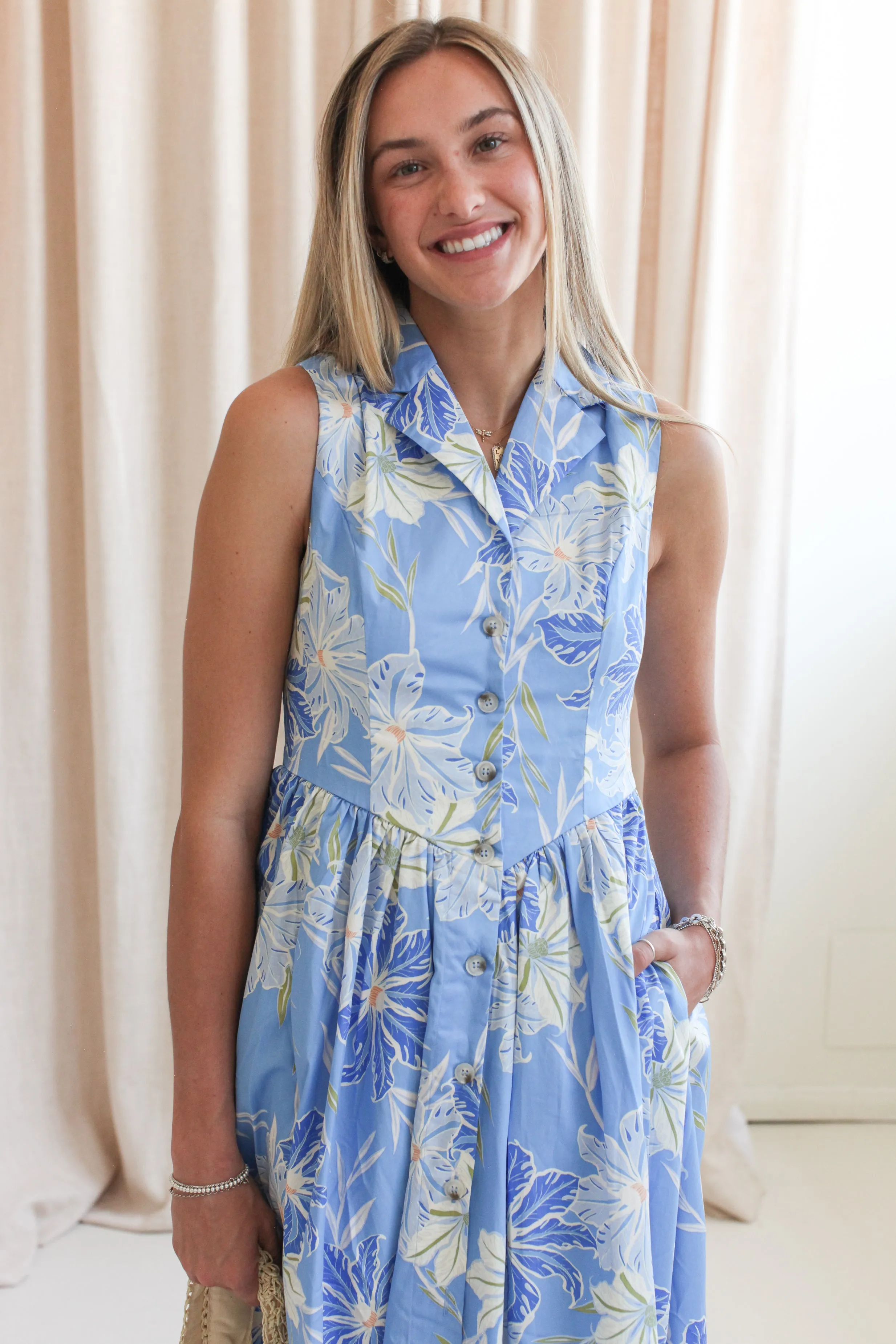 Stevie Collared Midi Dress Flattering Cut Wear