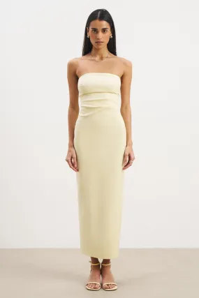 Strapless Ruched Midaxi Dress - Buttermilk Autumn-Season Lined interior