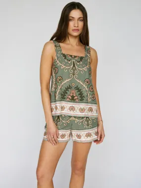 Cozy Essentials Button Back Cami Mezzo Sage