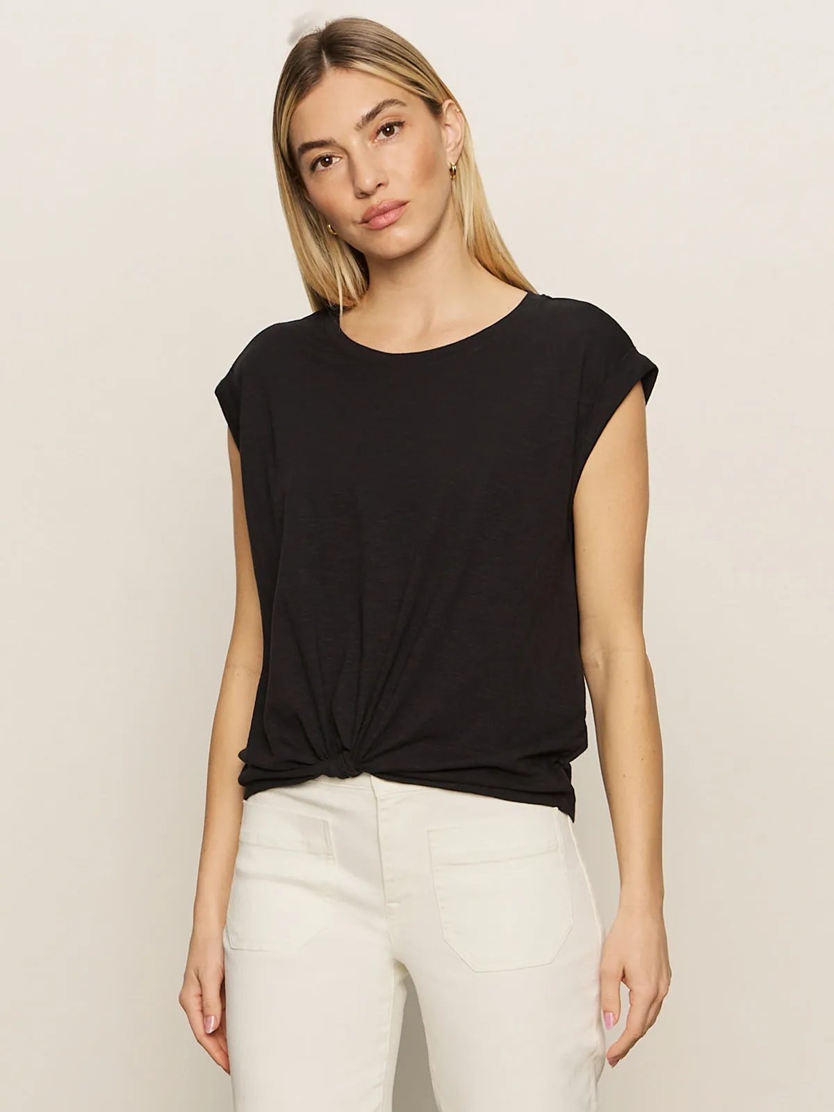 Knotted Muscle Tee Black LowMaintenance Fabric