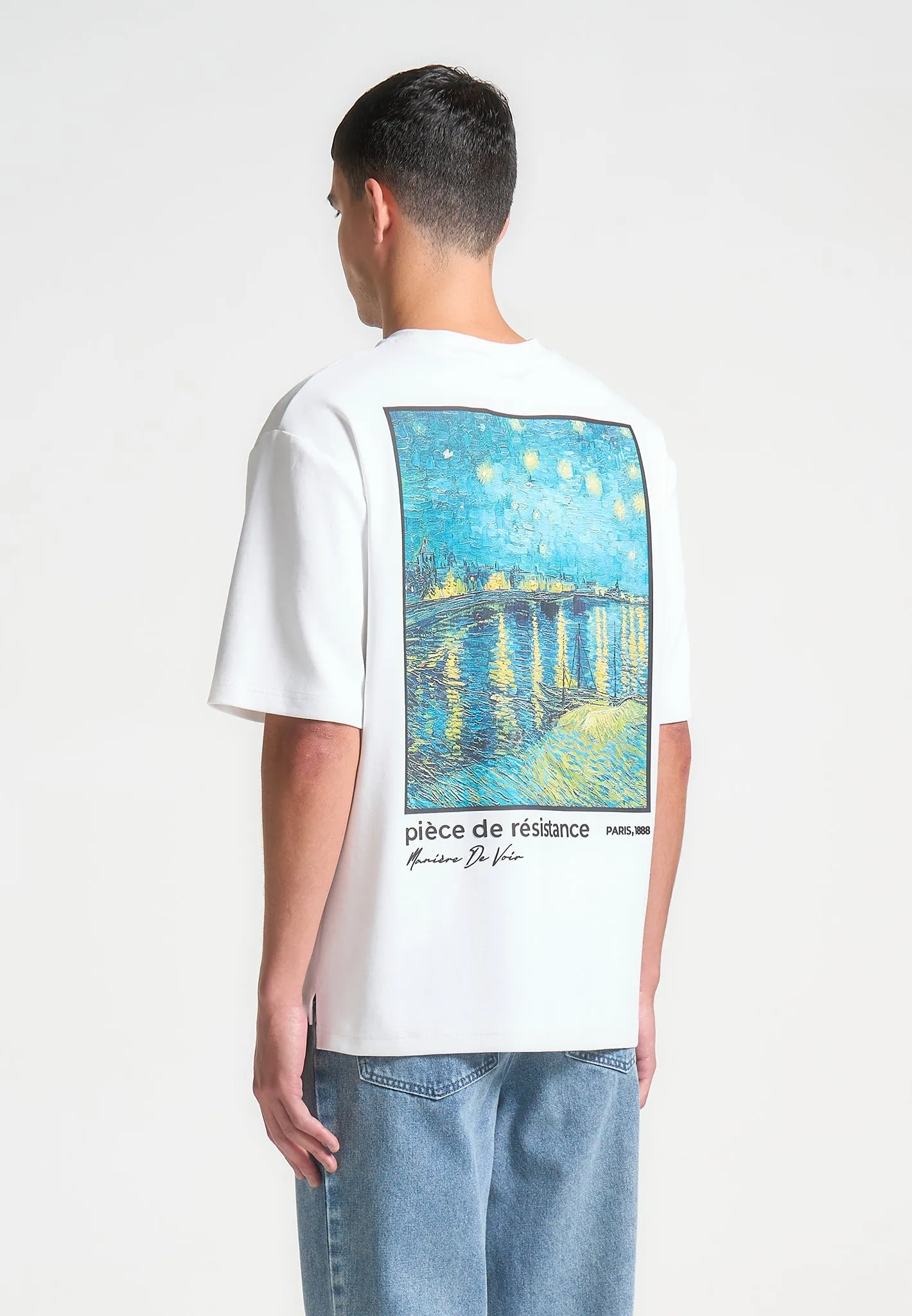 Elegant Finish Comfort Stretch Pi??ce De R??sistance - Van Gogh T-Shirt - White