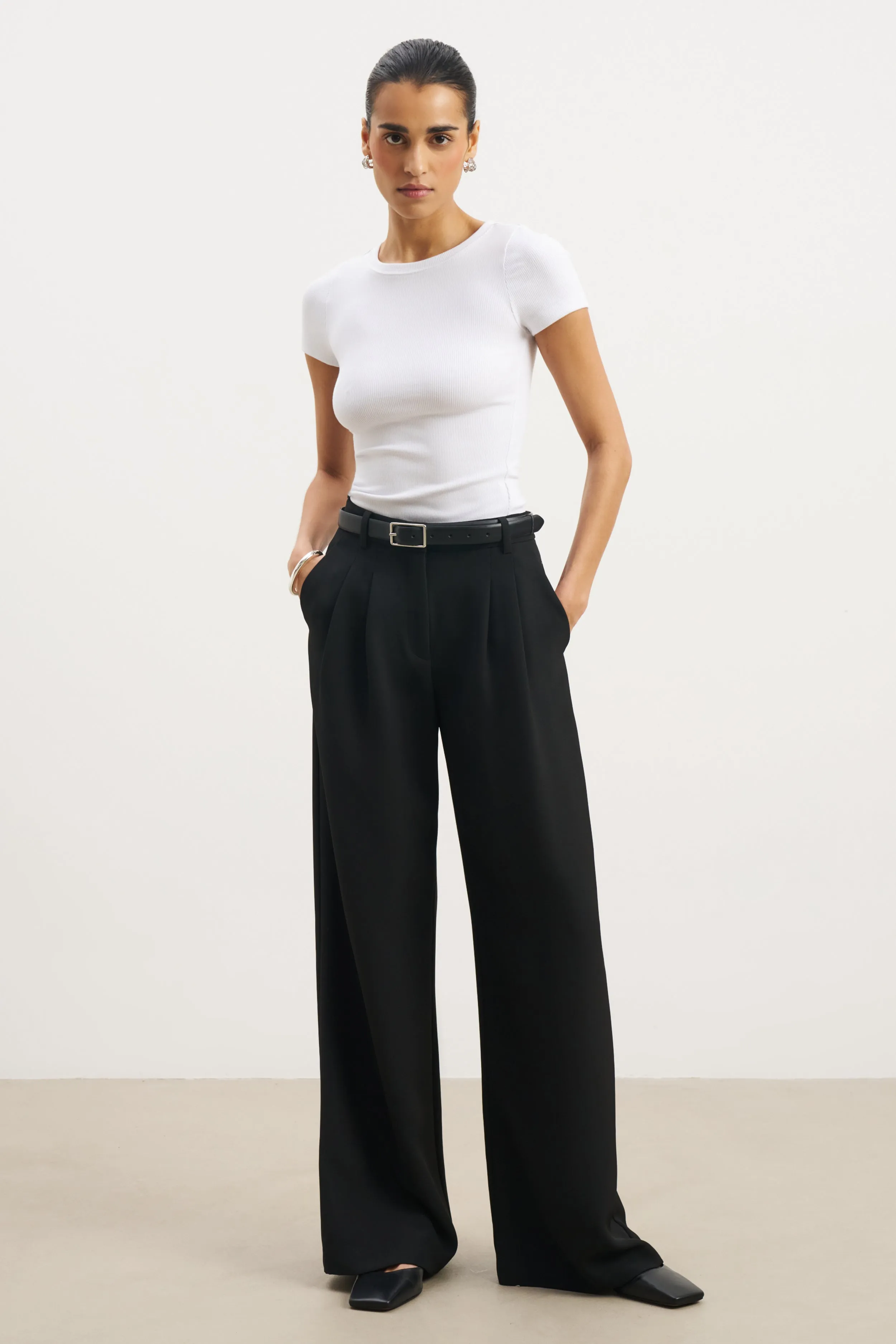 Soft Ribbed T Shirt - White Heat Regulating Fabric