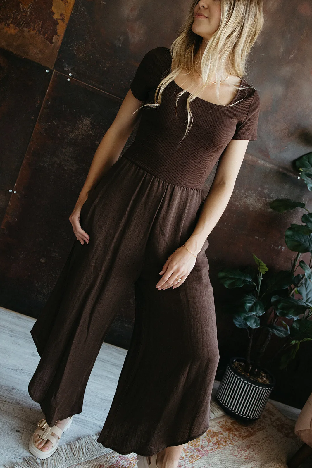 Stretch Knit Fabric Raw Instinct Jumpsuit