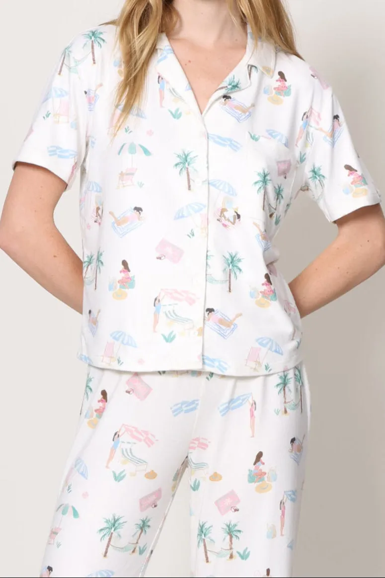 Beach Days PJ Top AdaptiveFitFabric