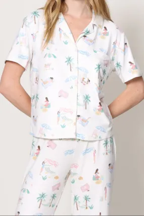 Durable Color Retention Beach Days PJ Top