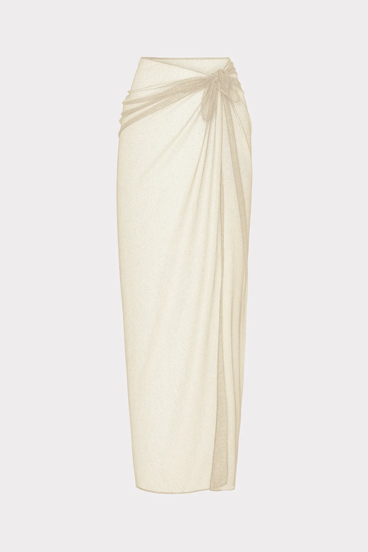 Quick Adjust Drawstring Buttery Soft Texture Metallic Mesh Sarong