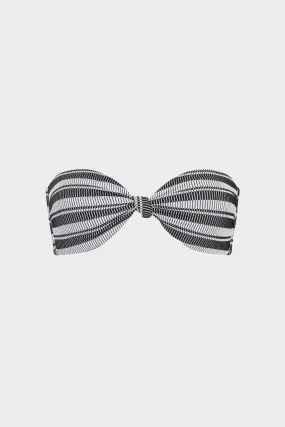 Statement Piece Stripe Knot Bandeau Bikini Top