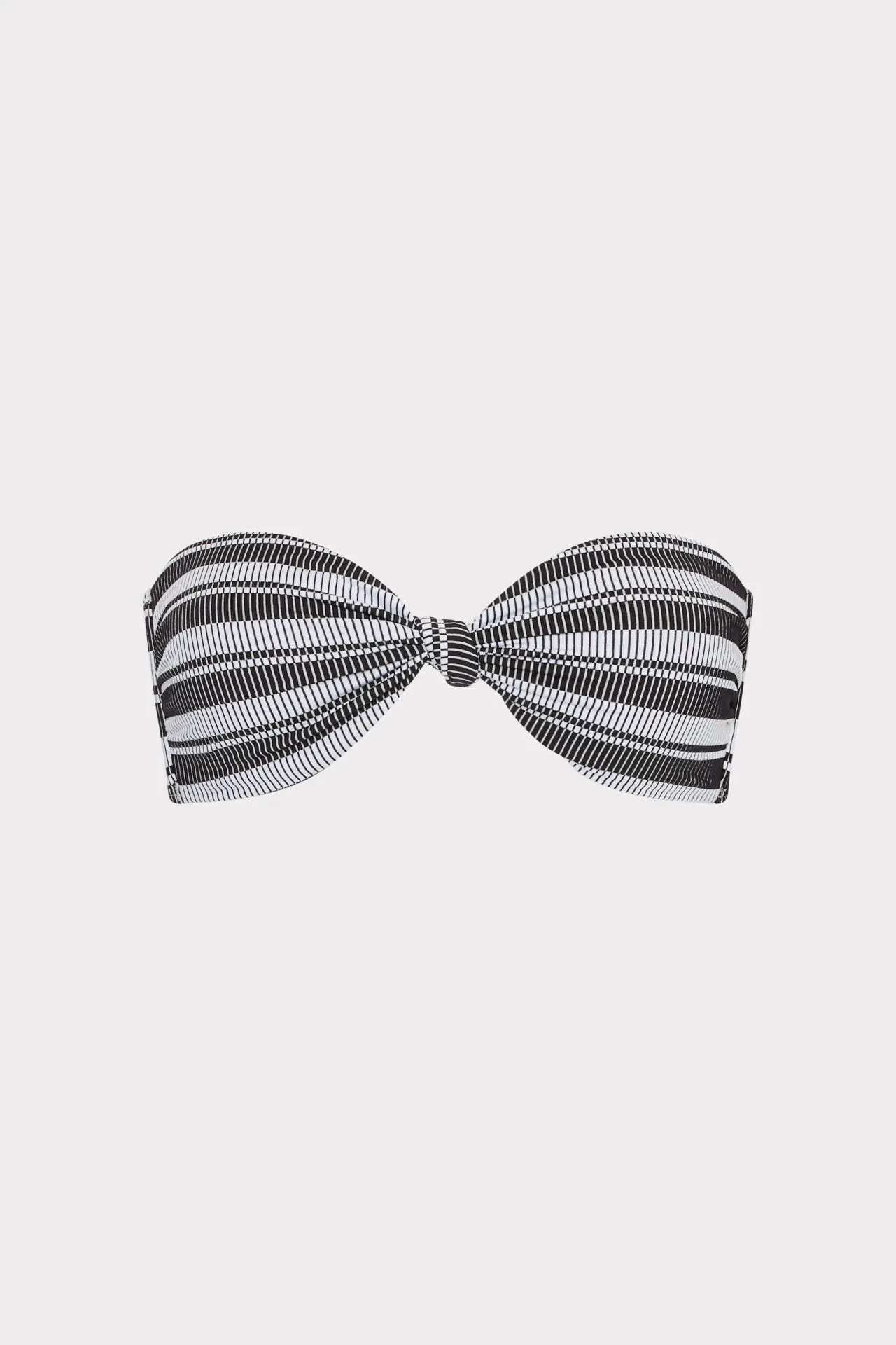 Stripe Knot Bandeau Bikini Top Water Repellent Coating