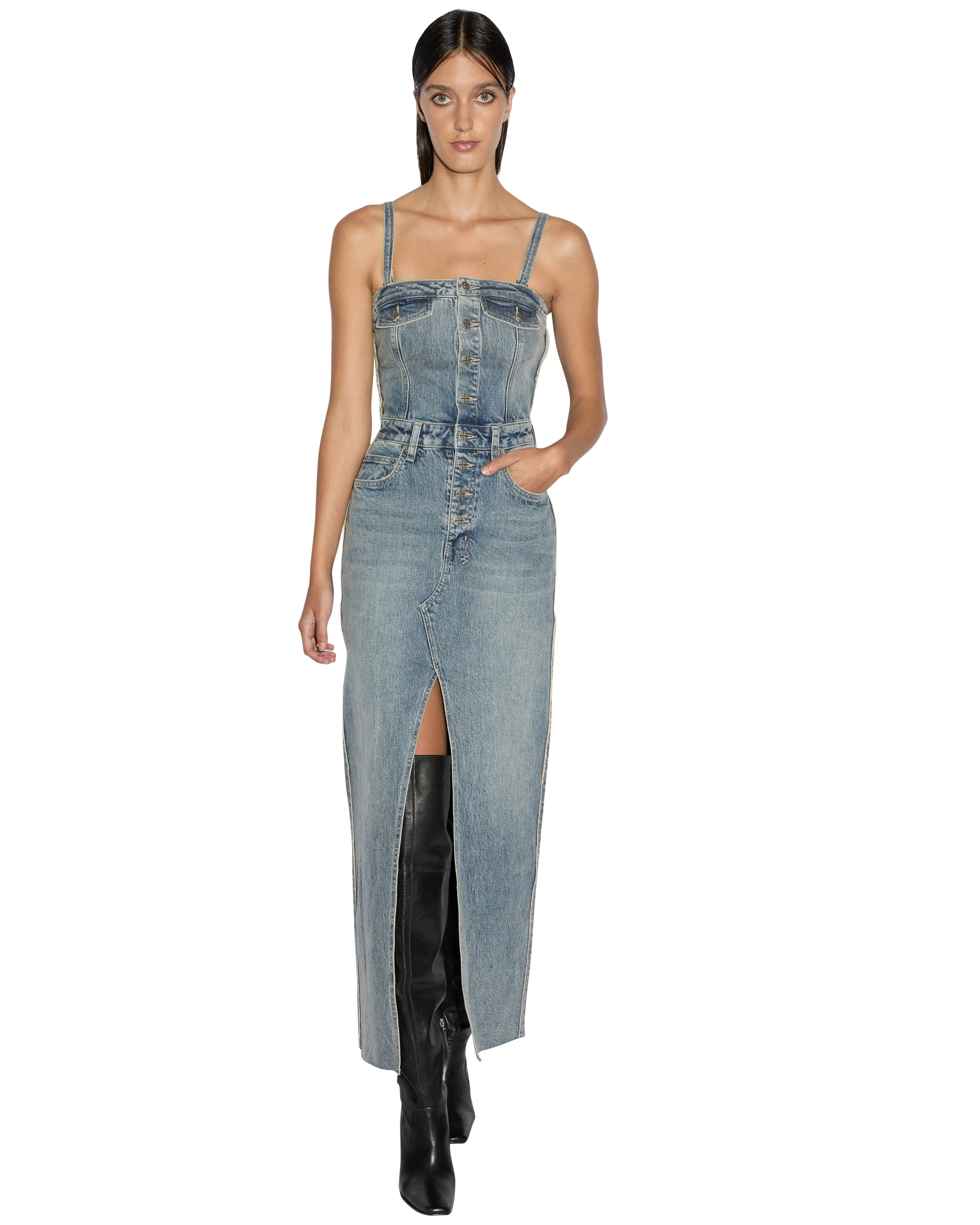 PALOMA DRESS FRAYED Loose Fit