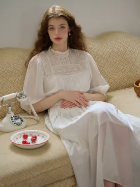 Olive Fresh Averie Lace Panel White Dress