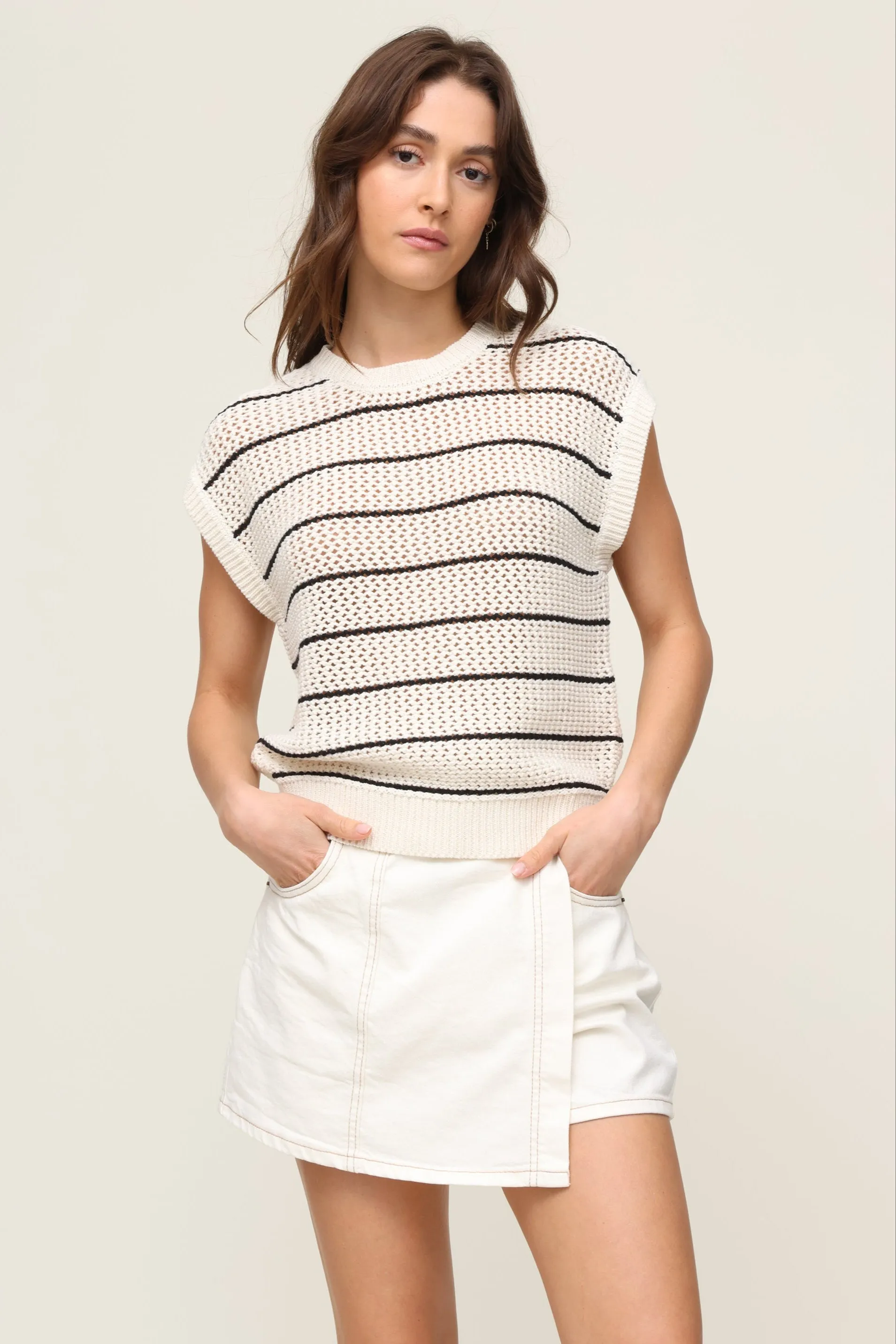 Moisture Management Ines Stripe Sweater