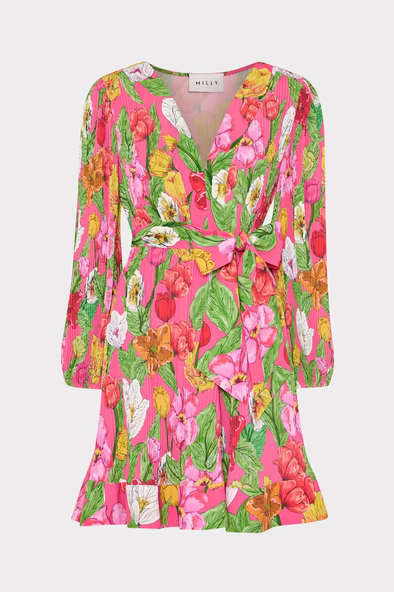 Liv Tulip Rosette Pleated Dress Simple Spirit All Time