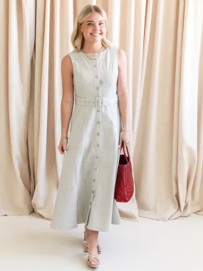 Valerie Striped Midi Dress Cool Season