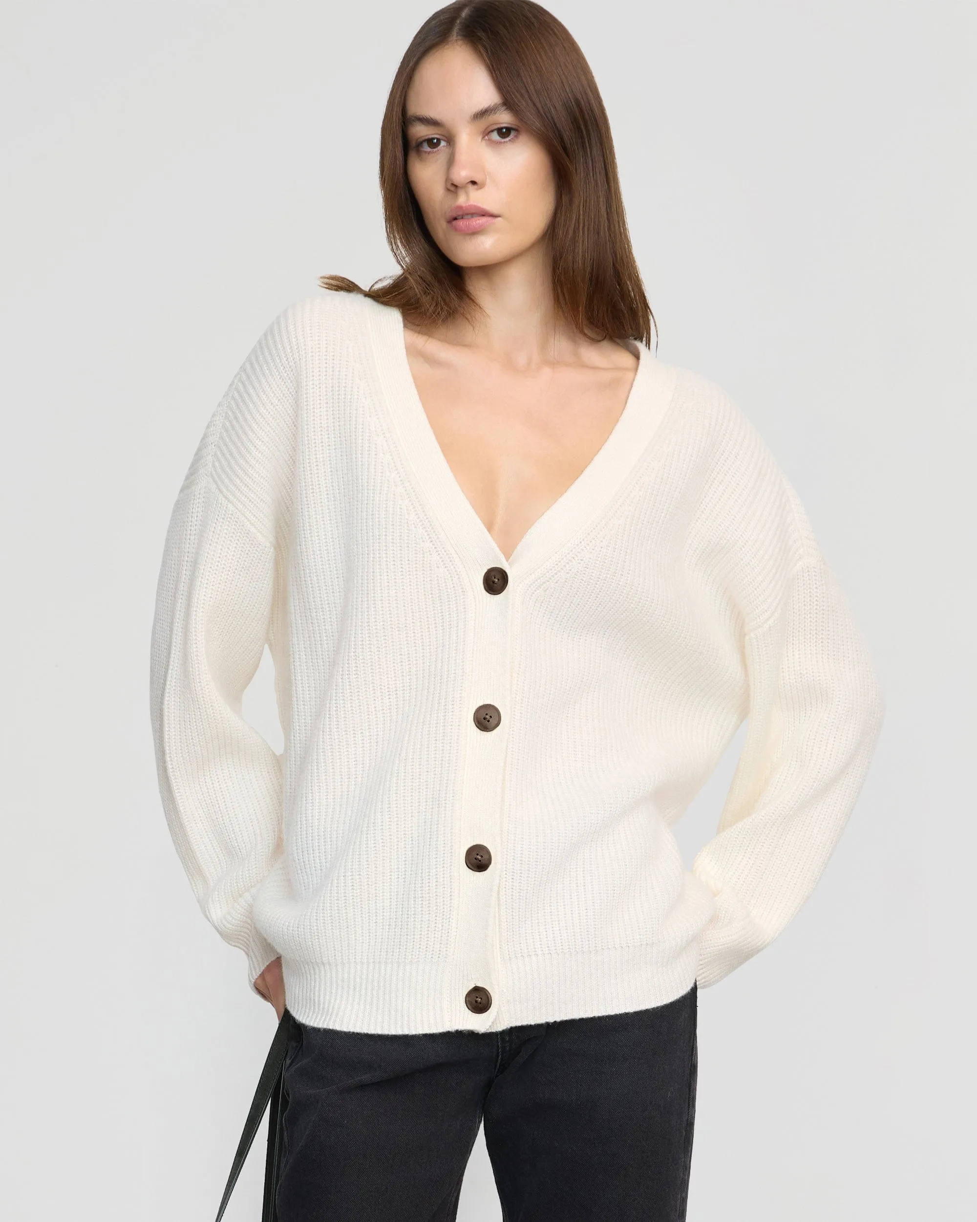Ola Oversized Cashmere Cardigan Warm Layering