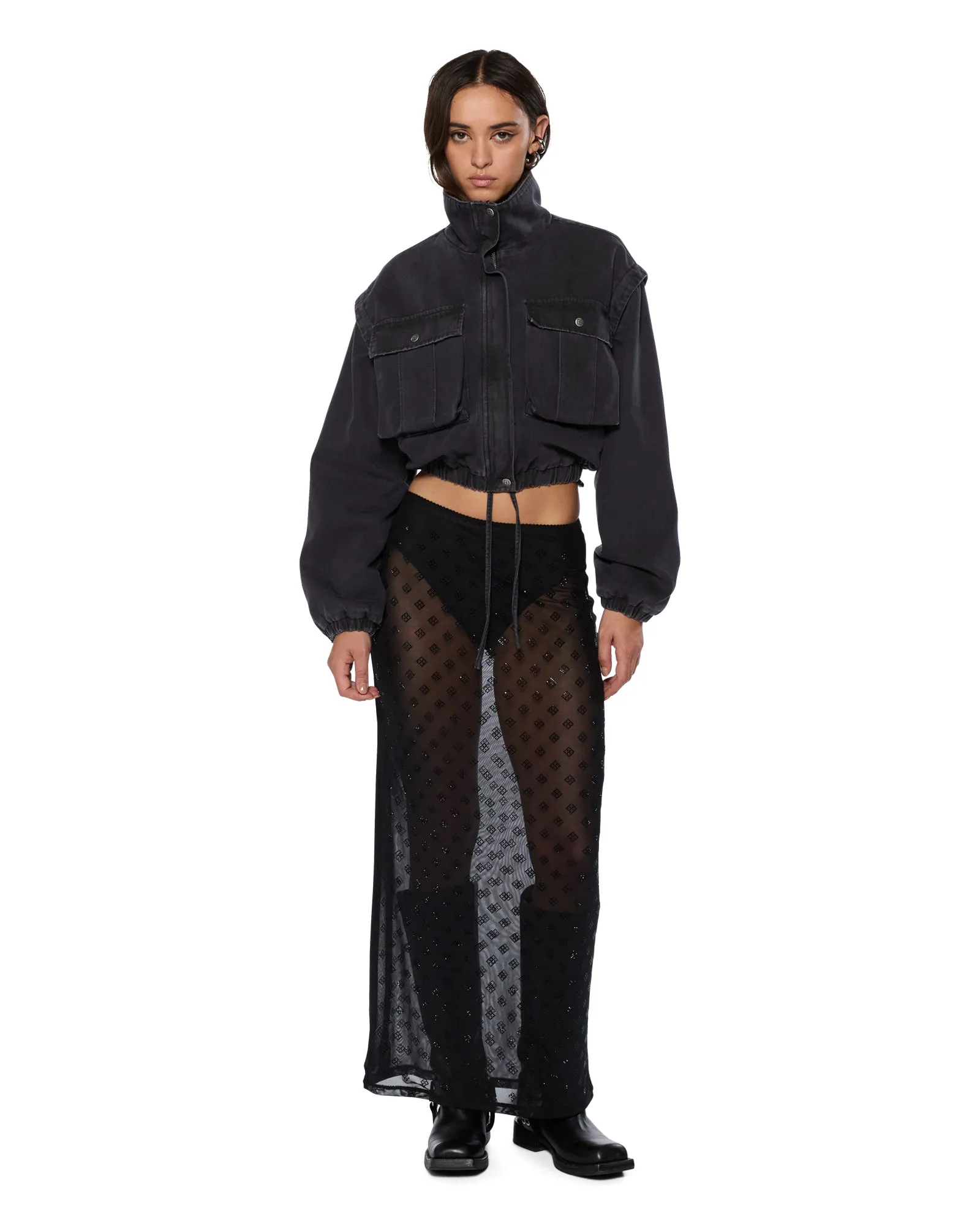 MAXI SKIRT DIAMANTE flowy silhouette Subtle Finish